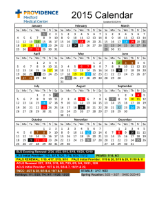 2015 Calendar - Providence Health Plans