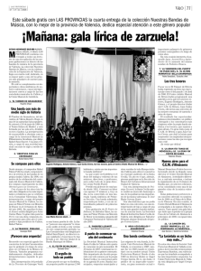 ¡Mañana: gala lírica de zarzuela!