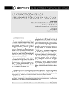 LA CAPACITACIÓN DE LOS SERVIDORES PÚBLICOS EN URUGU