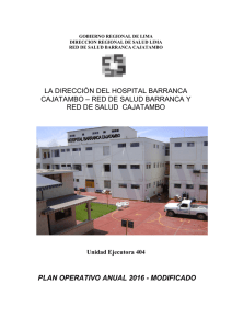 la dirección del hospital barranca cajatambo – red de salud