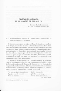 ITINERARIOS CIDIANOS EN EL CANTAR DE MIO CID (II)