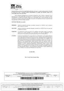 Resolución Rectoral de la Universidad Pablo de Olavide, por la que