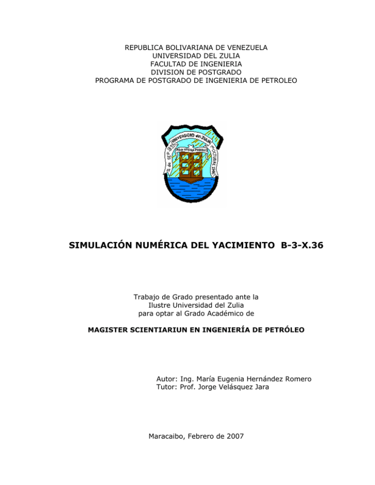 Simulación Numérica Del Yacimiento B-3-x.36 - Inicio