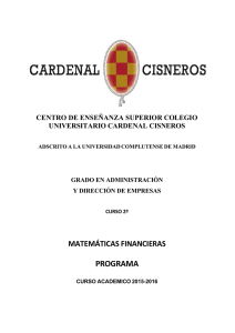 programa - Universidad Cisneros