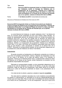 Denuncia 4/2015 de Izquierda Unida Los Verdes