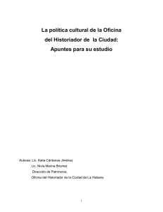 La política cultural de la Oficina. Apuntes para su