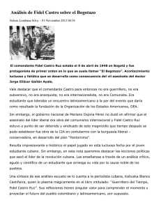 Análisis de Fidel Castro sobre el Bogotazo