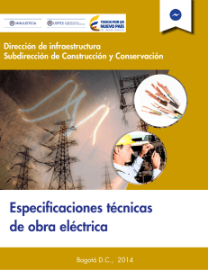 Especificaciones técnicas de obra eléctrica