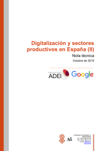 digitalización y sectores productivos en españa