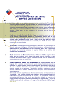 CARTA DE DERECHOS DEL DEUDO SERVICIO MÉDICO LEGAL