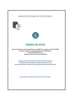 Código de Etica del BCCR y Entes