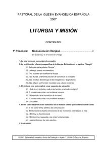 liturgia y misión - Facultad de Teología SEUT