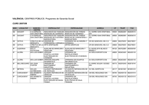 VALÈNCIA. CENTRES PÚBLICS. Programes de