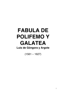 Gongora y Argote, Luis de, FABULA DE POLIFEMO Y GALATEA