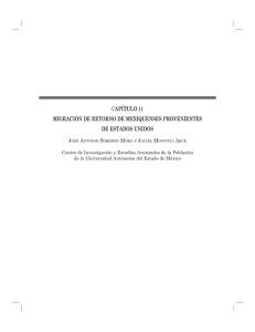 Migración de retorno de mexiquenses provenientes de Estados