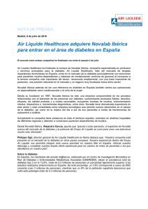 Air Liquide Healthcare adquiere Novalab Ibérica para entrar en el