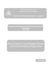 Manual para el Coordinador Estatal y los Coordinadores Regionales