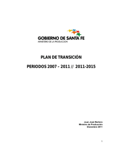 PLAN DE TRANSICIÓN PERIODOS 2007 – 2011 // 2011-2015