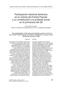 Participación electoral femenina en la victoria del Frente Popular y