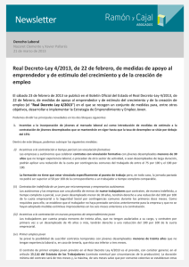 Real Decreto-Ley 4/2013, de 22 de febrero, de medidas de apoyo al