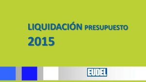 Presentación de la Liquidación 2015 y Presupuesto 2016