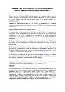 INFORME sobre la infraestructura para transmisión de