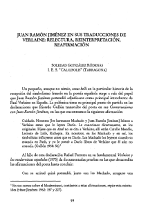Juan Ramón Jiménez en sus traducciones de Verlaine