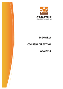 Memoria Anual 2014 - cámara nacional de turismo del perú