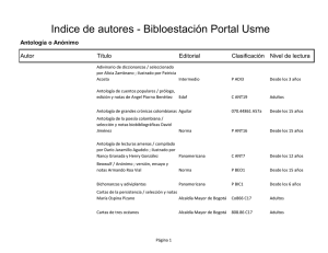 Usme-Indice de autores