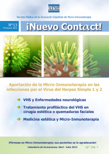 Infecciones por el Virus del Herpes Simple tipo 1 y 2