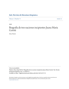 Biografía de tres naciones incipientes:Juana María Gorriti