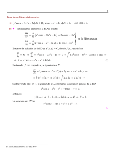 1 Ecuaciones diferenciales exactas . E: y2 cosx 3x 2y 2x dx C 2y