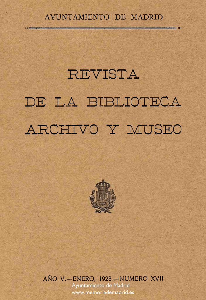 Revista de la biblioteca, archivo y museo, 1928