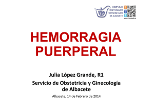 Julia López Grande, R1 Servicio de Obstetricia y Ginecología de