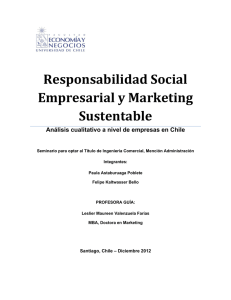 Responsabilidad Social Empresarial y Marketing Sustentable