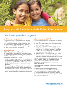 Programa de Salud Infantil de Kaiser Permanente