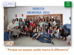 Memoria Adacca 2013 - Adacca I Asociación de Familiares de