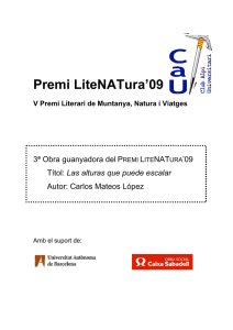 Premi LiteNATura`09 - Club Alpí Universitari
