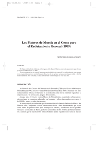 Los Plateros de Murcia en el Censo para el Reclutamiento General
