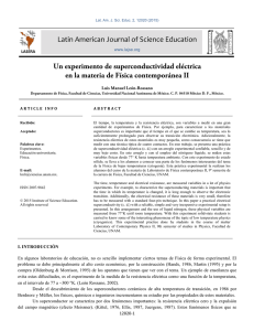 Latin American Journal of Science Education Un experimento de