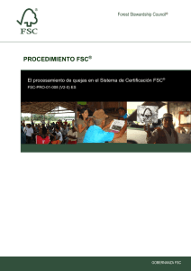 PROCEDIMIENTO FSC® - Forest Stewardship Council
