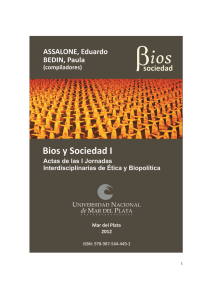 Actas Bios y Sociedad I - Asociación Argentina de Investigaciones