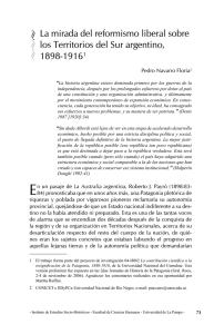 La mirada del reformismo liberal sobre los Territorios del Sur