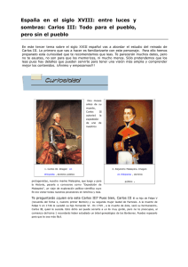 España en el siglo XVIII: entre luces y sombras: Carlos III