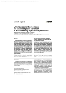 ¿Cómo presentar los resultados de una investigación científica? II