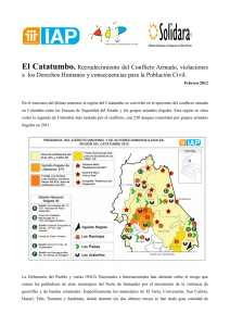 Catatumbo Informe Feb2012 - International Action for Peace