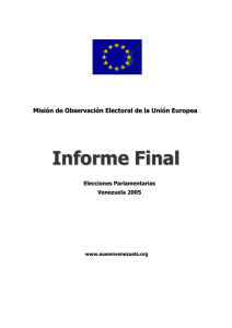Informe Final Unión Europea Elecciones Parlamentarias