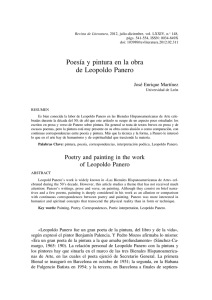 Poesía y pintura en la obra de Leopoldo Panero