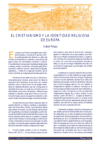 El cristianismo y la identidad religiosa de Europa