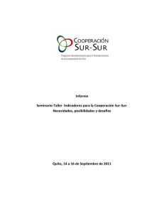Informe final - Cooperación Sur